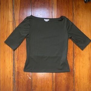 H&M Dark Green Short Sleeve Top